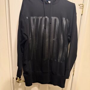 H&M Black Hoodie with Bold Lettering